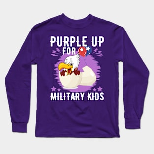 Purple Up For Military Kids Long Sleeve T-Shirt